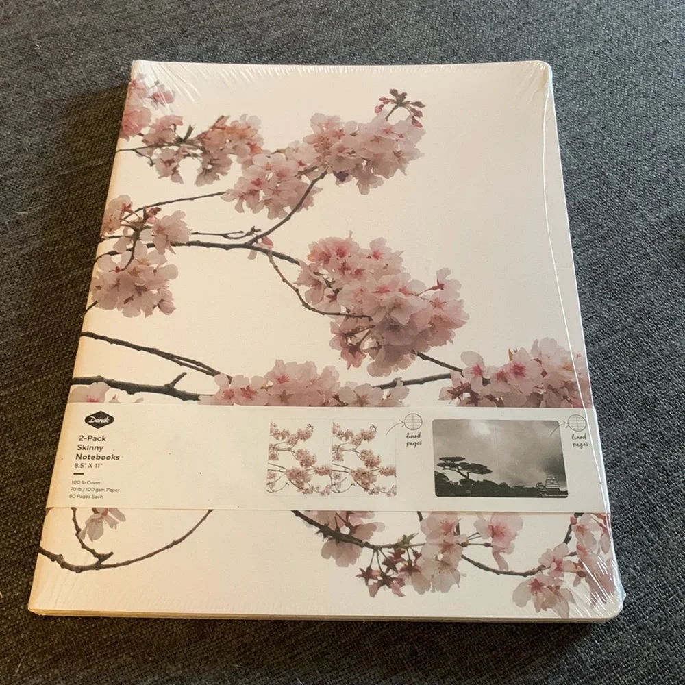 Denik Softcover 80 Page College Ruled Skinny Notebooks 2-Pack